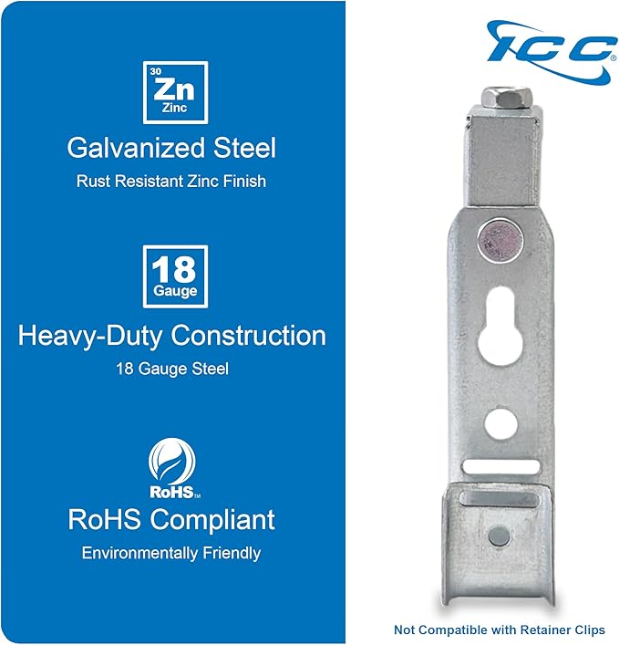 ICC Beam Clamp J Hook 3/4” Without Retainer Clip (25 Pack)