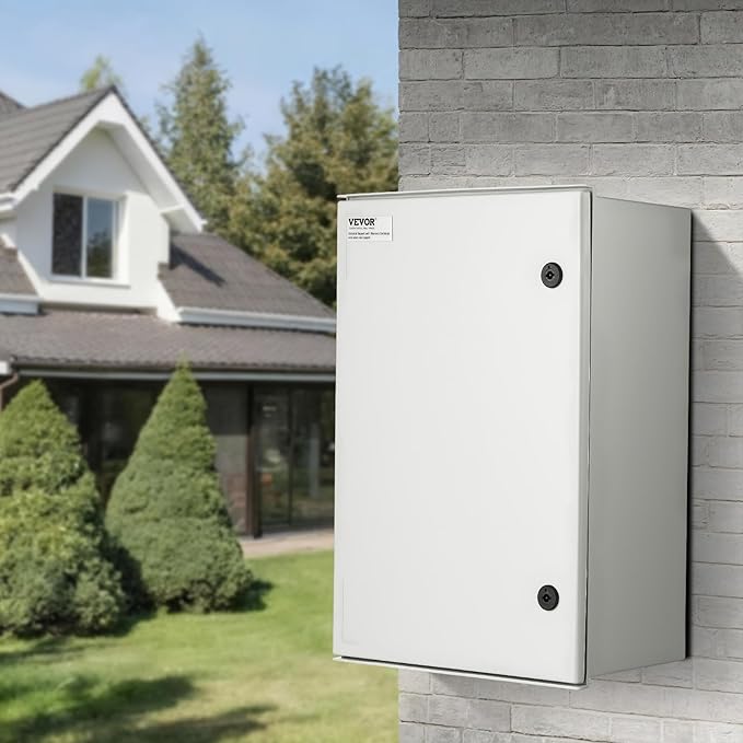 VEVOR Fiberglass Enclosure 23.6 x 15.7 x 9.1 Electrical Enclosure Box NEMA 3X