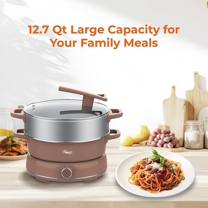 Rosewill 12.7 QT Electric Hot Pot Slow Cooker