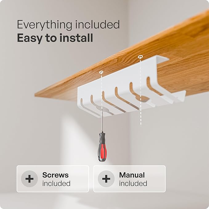 PAMO Cable Management Under Desk (Set of 3)