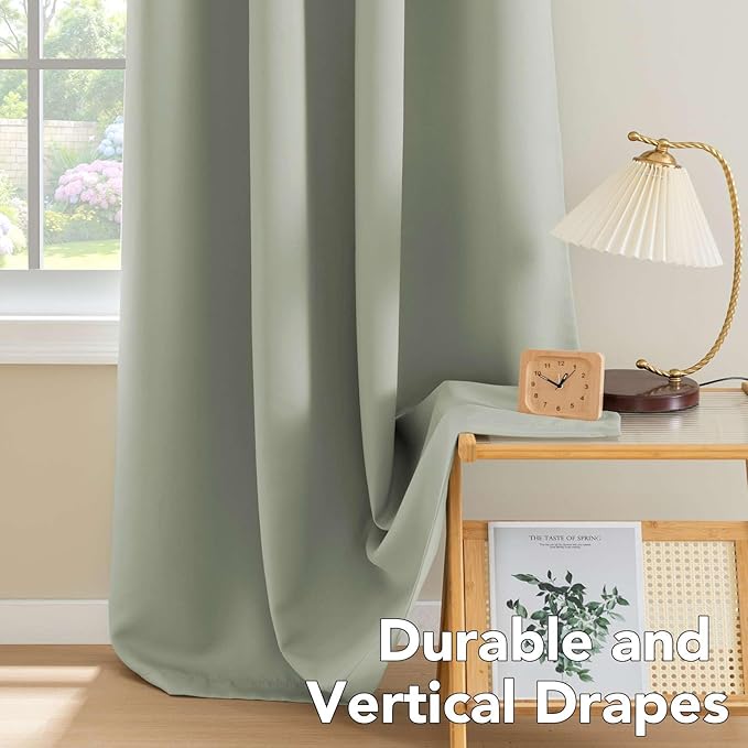 H.VERSAILTEX Window Treatment Blackout Thermal Insulated Room Darkening Solid (Set of 2)