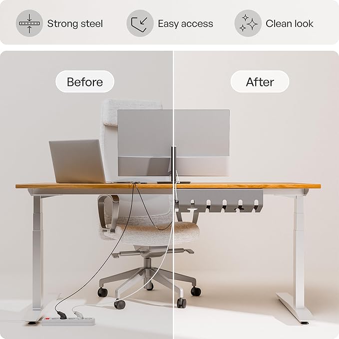 PAMO Cable Management Under Desk (Set of 3)