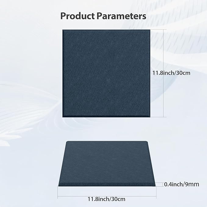 Amantech 12 Pack Acoustic Panels Self Adhesive Sound Proof Foam, High Density