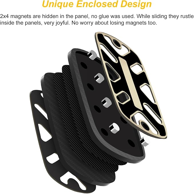 DjuiinoStar Silent Fidget Slider, CNC Machined Free-Floating Push Slider