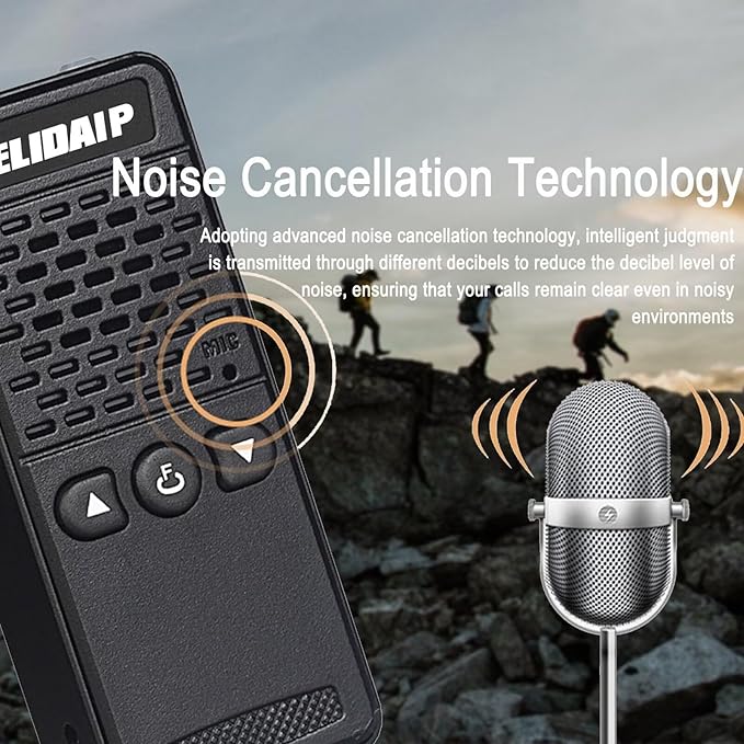 ELIDAIP T-M2 Ultra Mini Walkie Talkies, Rechargeable Two Way Radios Long Range (2 Pack)