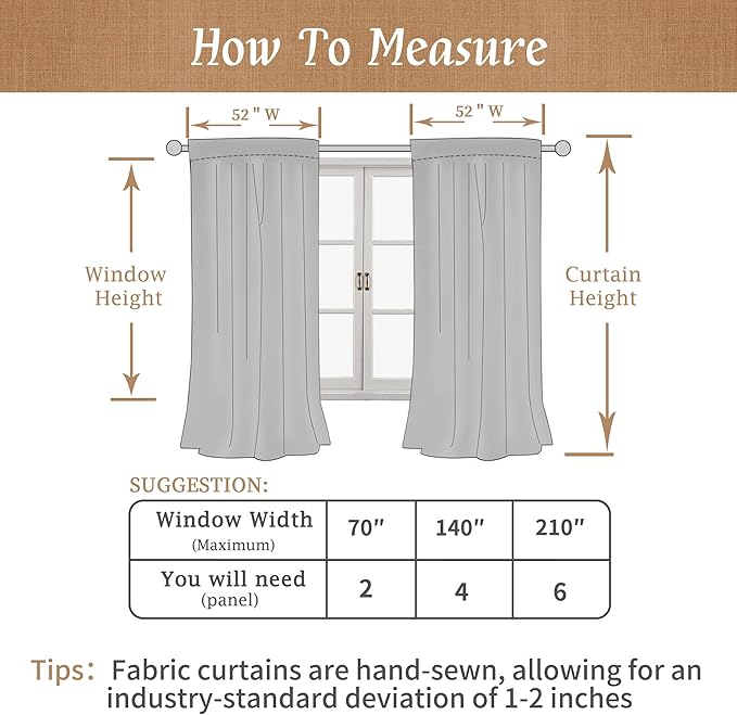 LAMIT Full Blackout Window Curtains