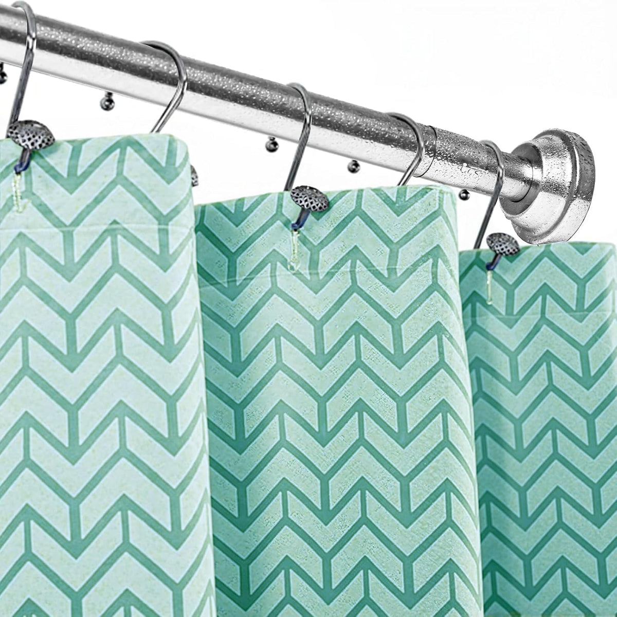 Umimile Shower Curtain Rod, 1 Inch Adjustable Spring Tension Curtain Rod | 304 Stainless Steel Shower Rod for Bathroom, Windows, Never Rust Non-Slip (Stainless Steel, 50-86”)