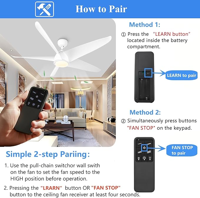 Replacement Remote for Westinghouse Ceiling Fan Remote 7787900 7788200