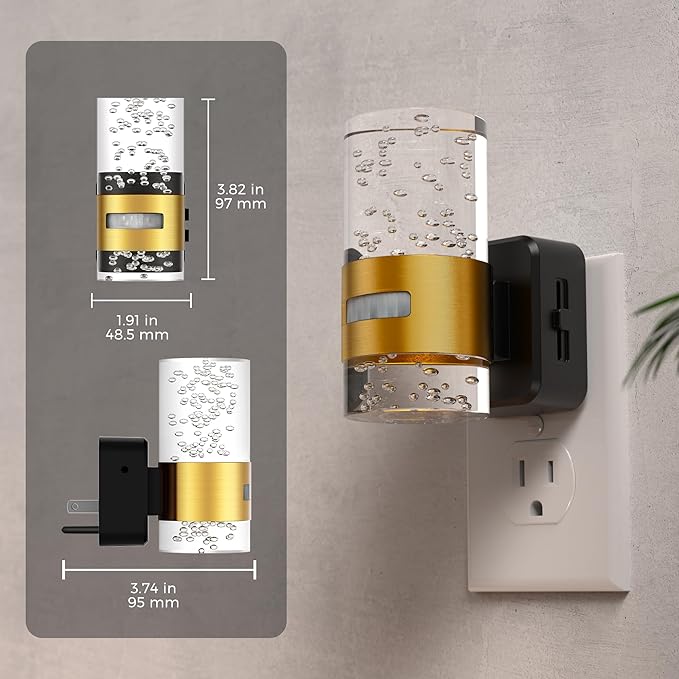L LOHAS LED Motion Sensor Night Light, Dimmable Night Lights Plug into Wall