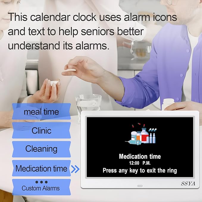 SSYA Dementia Clock for Seniors, Digital Clock