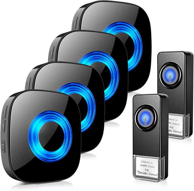 Wireless Doorbell for Home, Waterproof Door Chime Kit Operating at 1300-ft 58