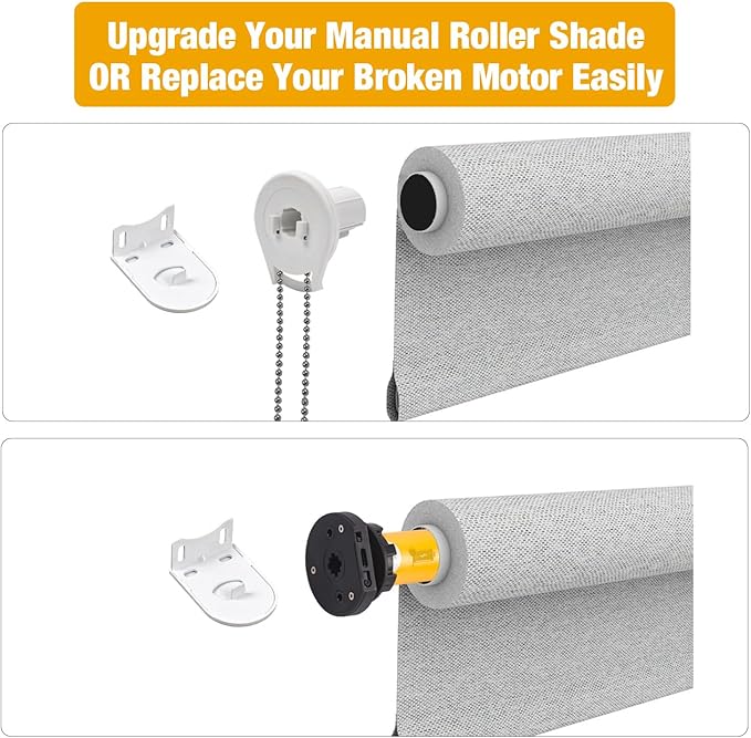 AM25 Zigbee Smart Blinds Motor for 1.5" Shade Tube, Type-C Rechargeable Window
