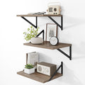 Heimlove Deep Floating Shelves for Wall, 12 Inch Deep Floating Shelves Set of 3
