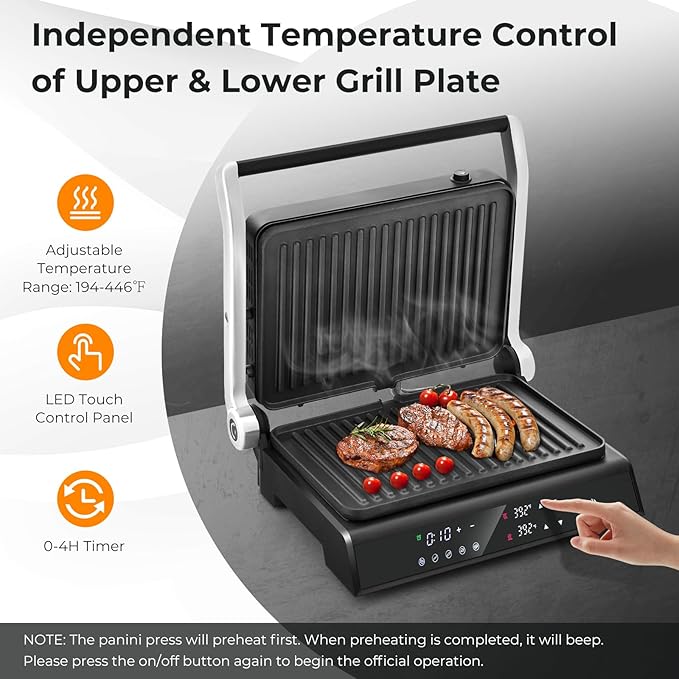 Giantex Panini Press Sandwich Maker, 3-in-1 Electric Indoor Grill, 2 Removable