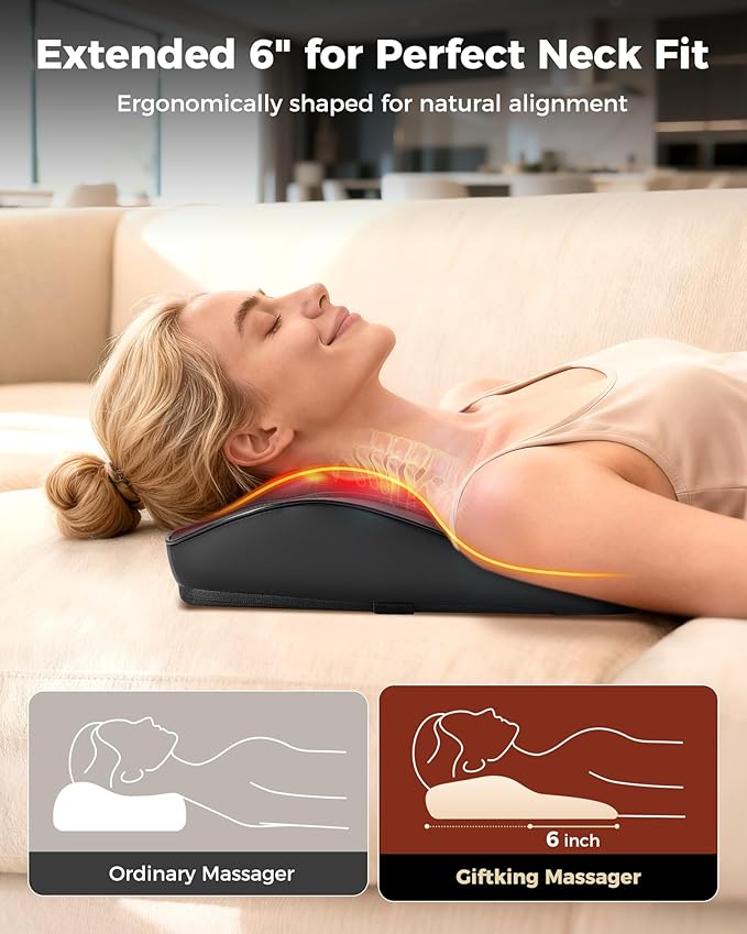 Neck Massager with Heat, Shiatsu Back and Neck Massagers, 3D Deep Tissue