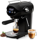 Espresso Machine with Steam Milk Frother Semi Automatic 20 Bar Compact Black