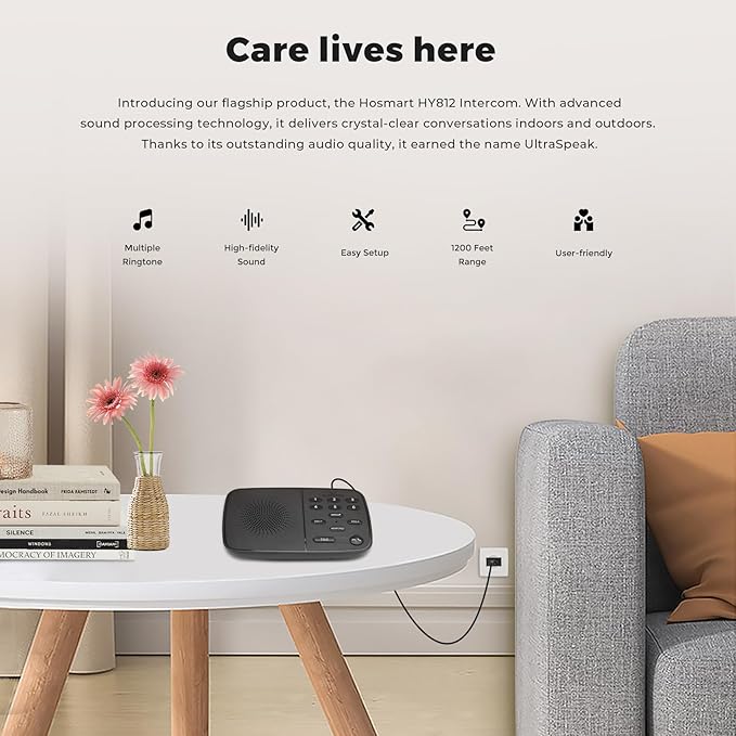 Hosmart Intercoms Wireless for Home UltraSpeak Pro, 2025 Full Duplex Wireless (3 Packs)