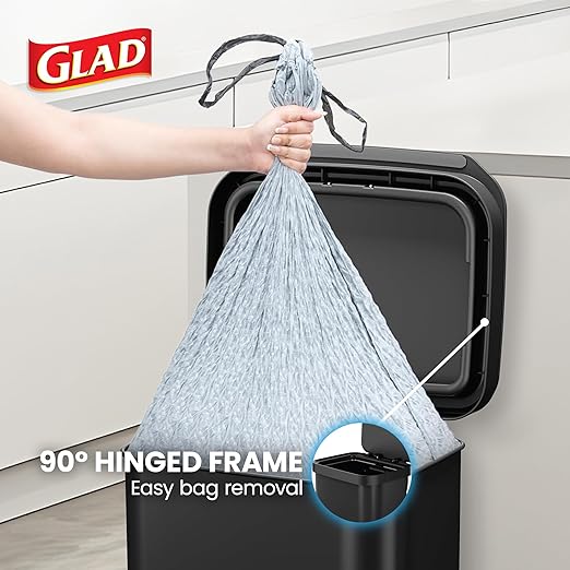 Glad Stainless Steel Step Trash Can, Series 2