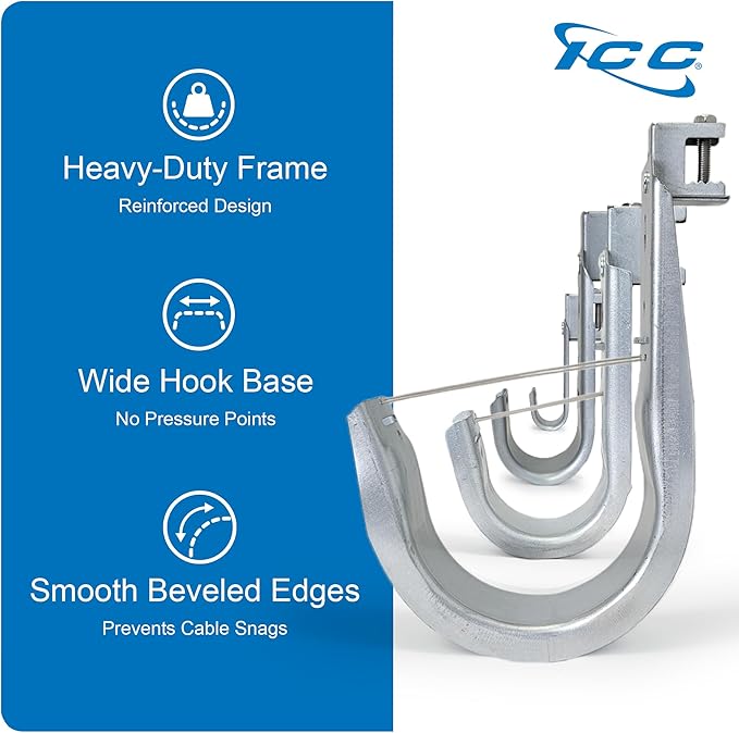 ICC Beam Clamp J Hook 1 5/16” Without Retainer Clip (25 Pack)