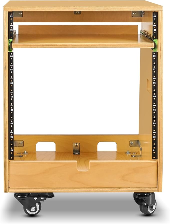 Sound Town DIY Slanted 10U Studio Rack,