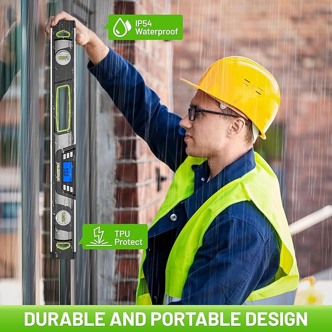 Huepar 48-Inch Digital Level, Professional Smart Precision Torpedo Level Tool