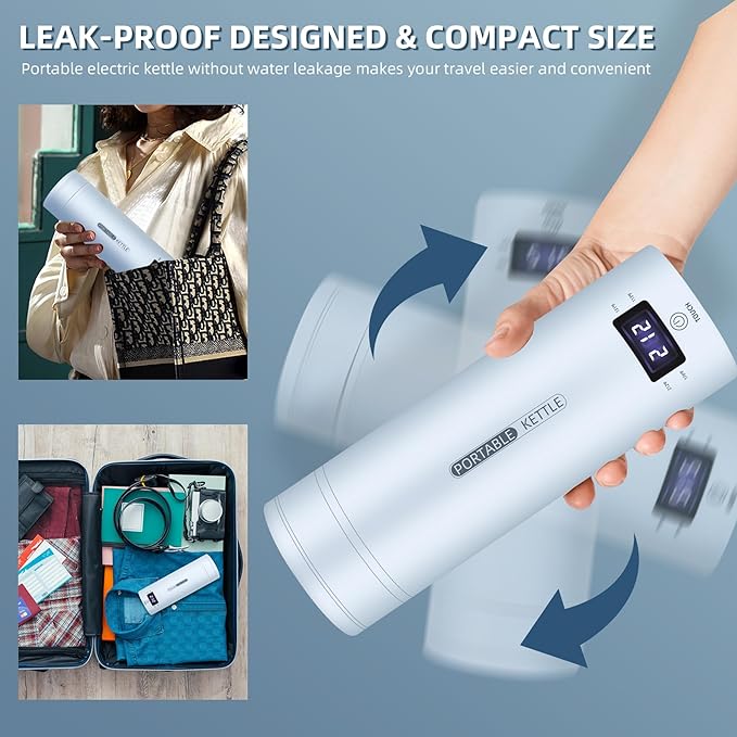 Travel Electric Kettle Portable Small Mini Tea Coffee Kettle Water Boiler