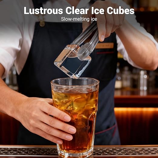 Clear Ice Cube Maker, Makes 3 Large 2.2" Square Ice Cubes in Just 40 Minutes (288Pcs)