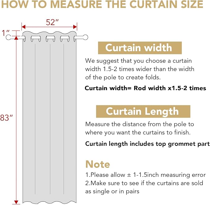 H.VERSAILTEX Blackout Curtains 84 inches Long