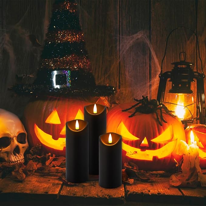 24 Pack Halloween Decoration Flickering Flameless Candles, Battery Operated LED