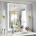 Amorho Bathroom Mirror, 28x36 Inch White Thick Metal Framed Wall Mirrors