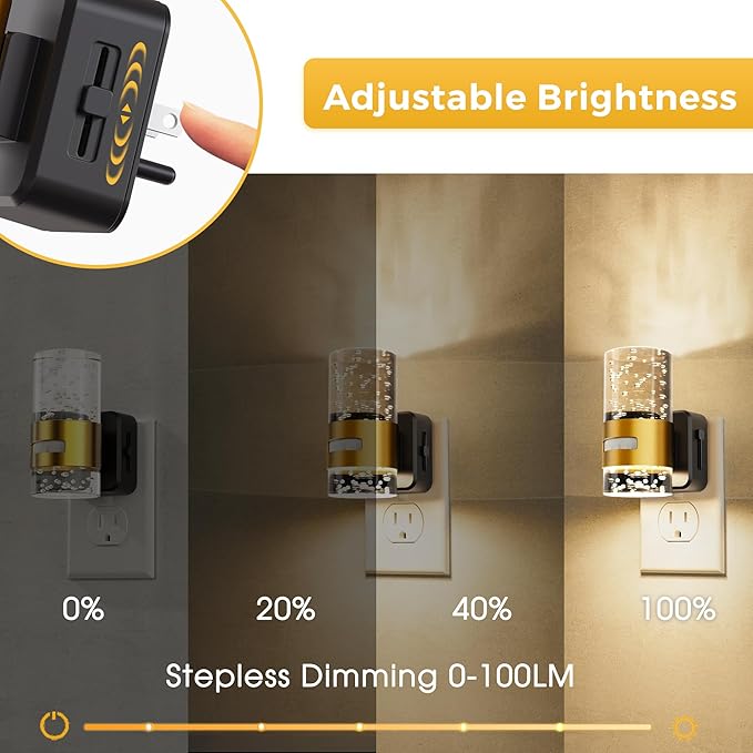 L LOHAS LED Motion Sensor Night Light, Dimmable Night Lights Plug into Wall