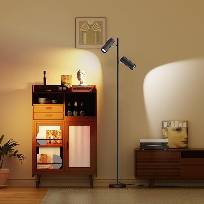 SIBRILLE Spotlight Floor Lamp, Tall LED Standing Lamp