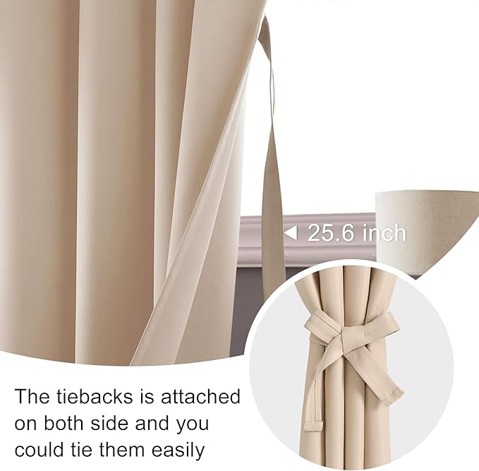 JIUZHEN Blackout Curtains for Bedroom