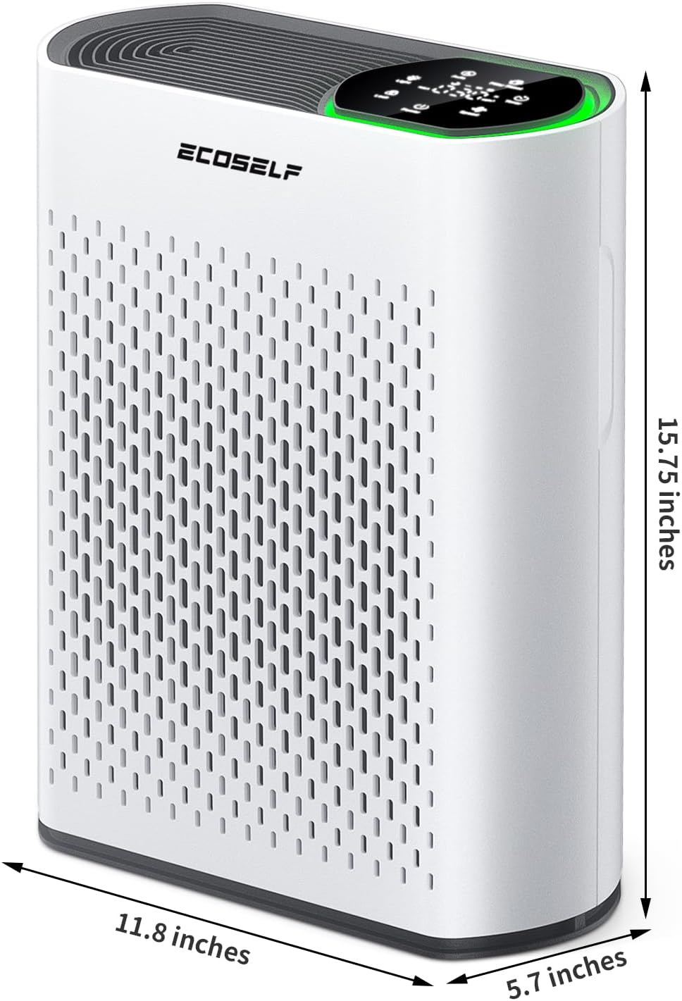 Air Purifier for Large Room, Cleans 2,400 ft² in 30 Mins, 3-Stage True HEPA, 360° Airflow, Large Touch Display Control, Real-Time Air Quality (PM2.5) Display, Ultra-Quiet 20dB Sleep Mode, HAP602 White
