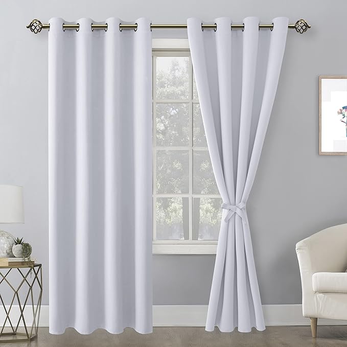 Hiasan Blackout Curtains for Bedroom, 52 x 84 Inches Long