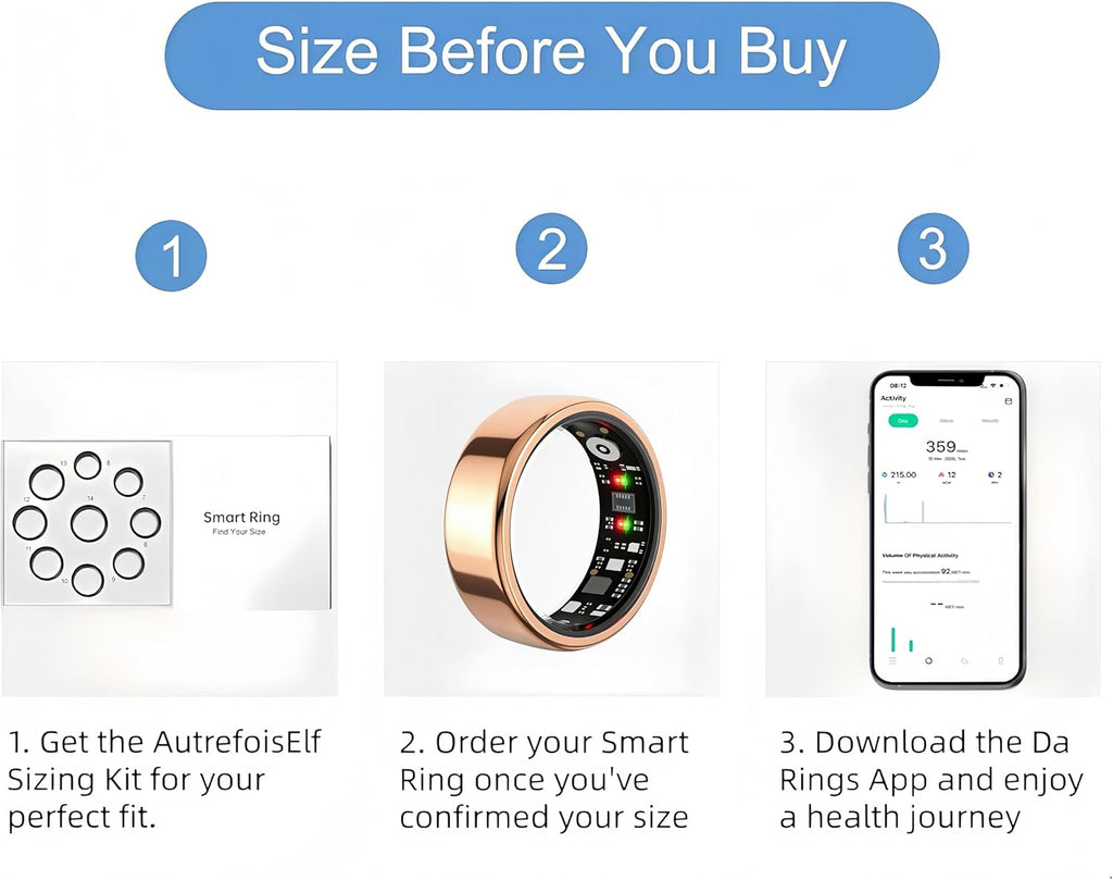 smart ring health tracker for women men, fitness shown in use