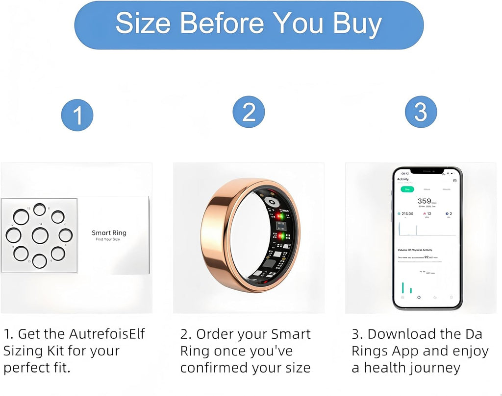 smart ring health tracker for women men, fitness shown in use