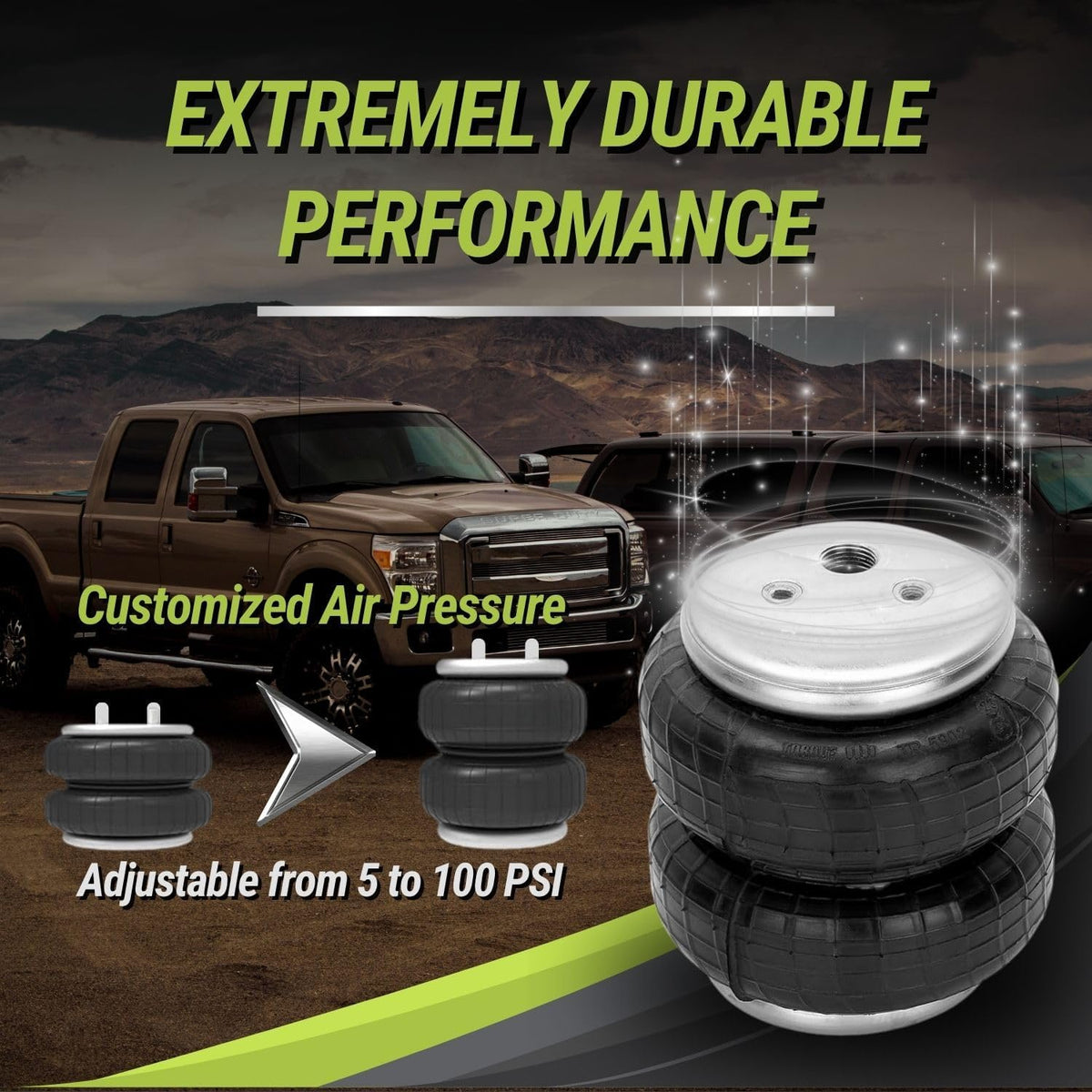 air bag suspension kit for 2014-2026 dodge ram, side view