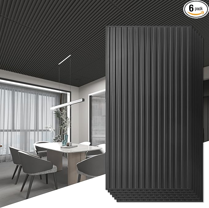 Art3d 6-Pack Slat Design 3D Wall Panels