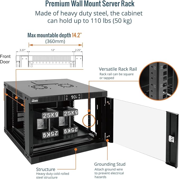Tecmojo 6U Wall Mount Rack