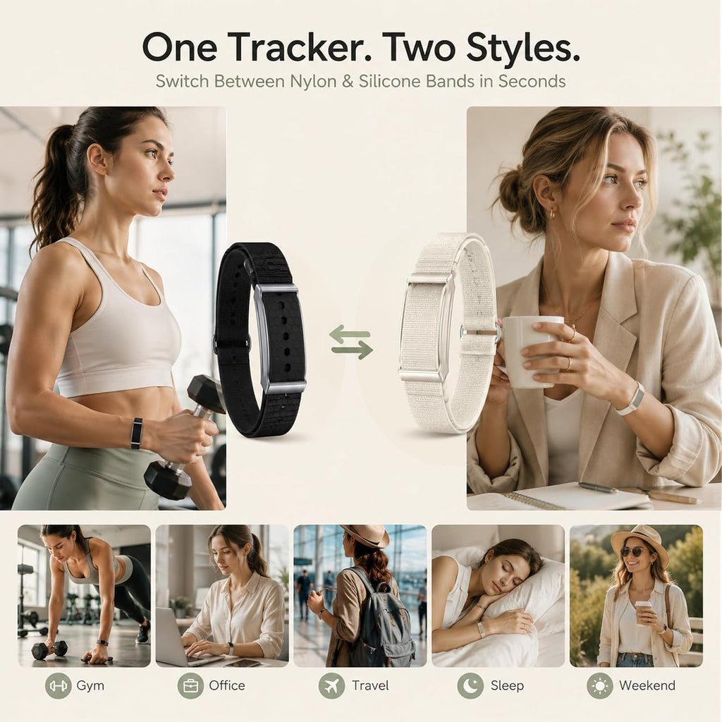 yihou smart fitness tracker for women & men shown in use