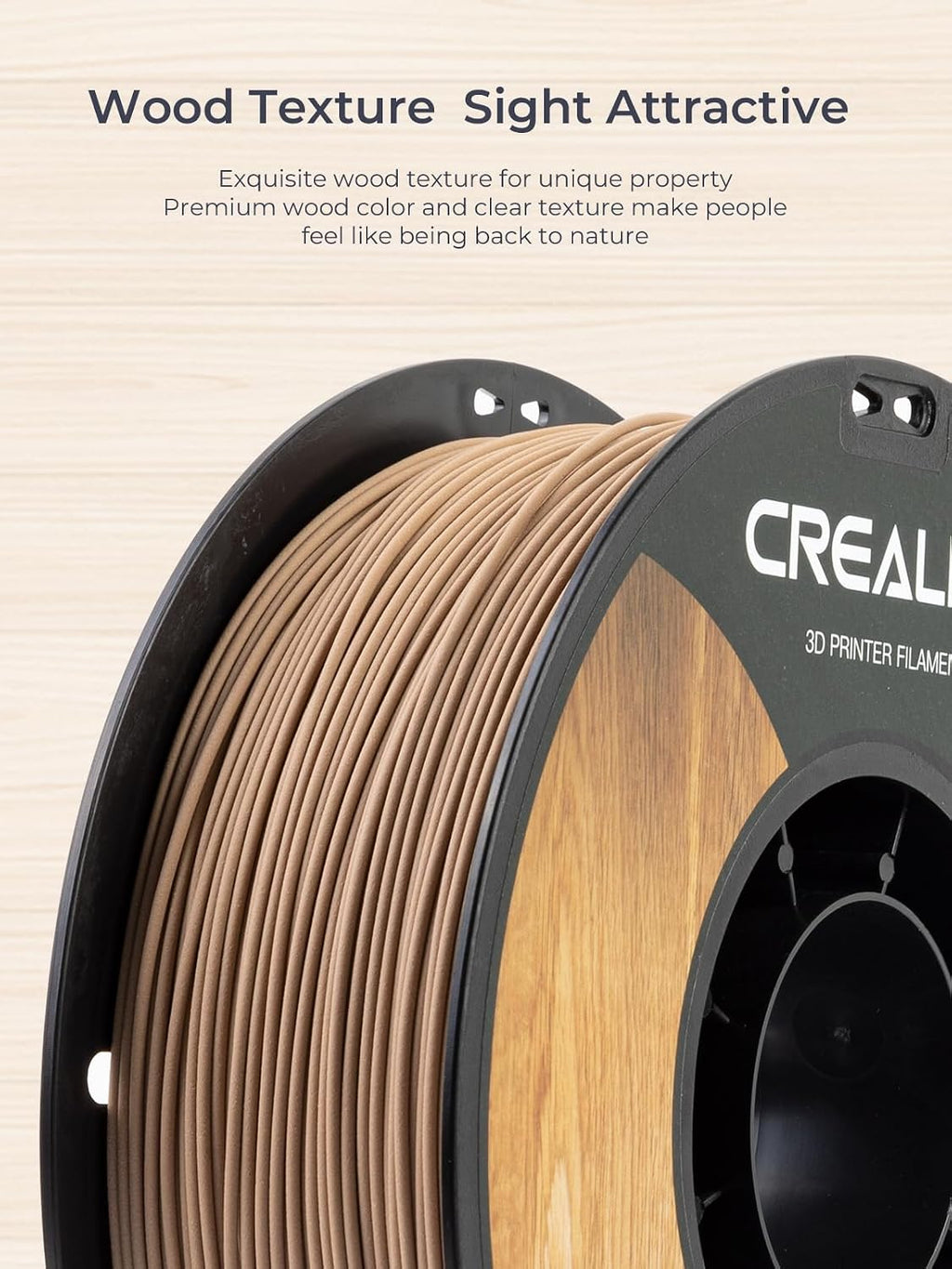 creality wood pla 3d printer filament 1.75mm, 2kg showing dimensions