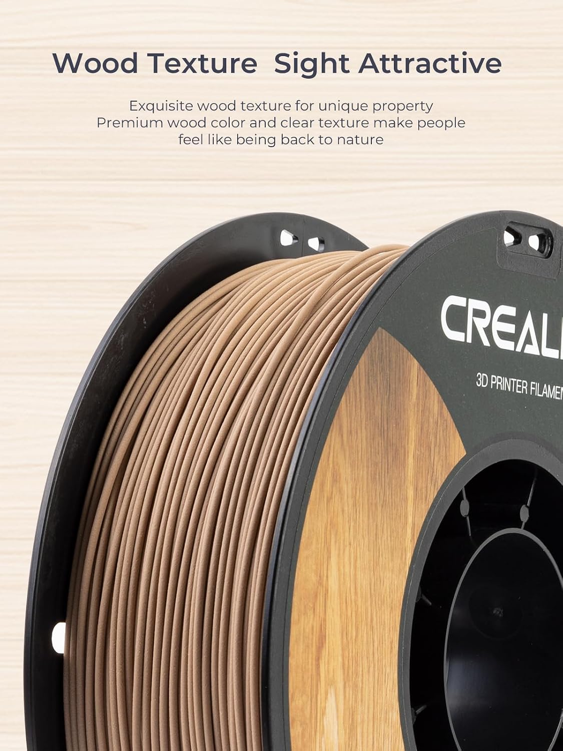 creality wood pla 3d printer filament 1.75mm, 2kg showing dimensions
