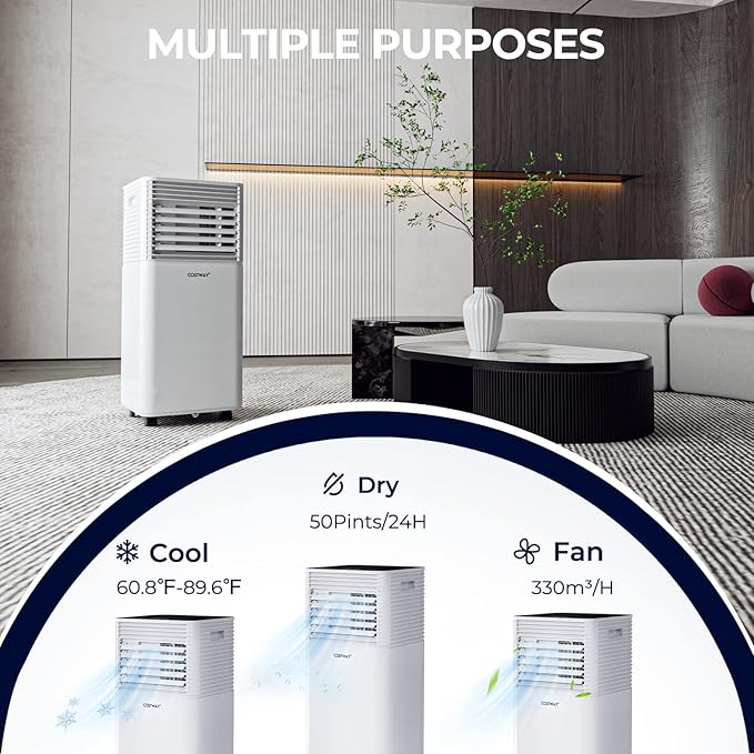 COSTWAY Portable Air Conditioner, 10000 BTU AC Cooling