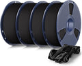 SUNLU High Speed PETG Filament 1.75mm, Black, 4KG Bundle, 4-Pack
