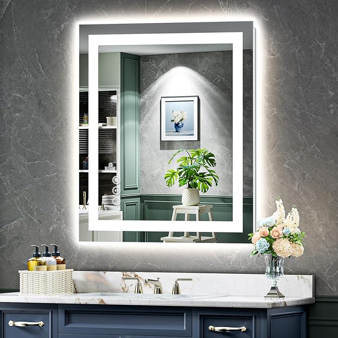 YEELAIT 28x32 Inch LED Bathroom Mirror