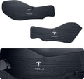Center Console Leather Side Anti-Kick Mats(2 Pieces) Designed for Tesla Model 3 Highland(2024-2027),Waterproof, Dust Resistant, Front Seat Side Protector Cover Black