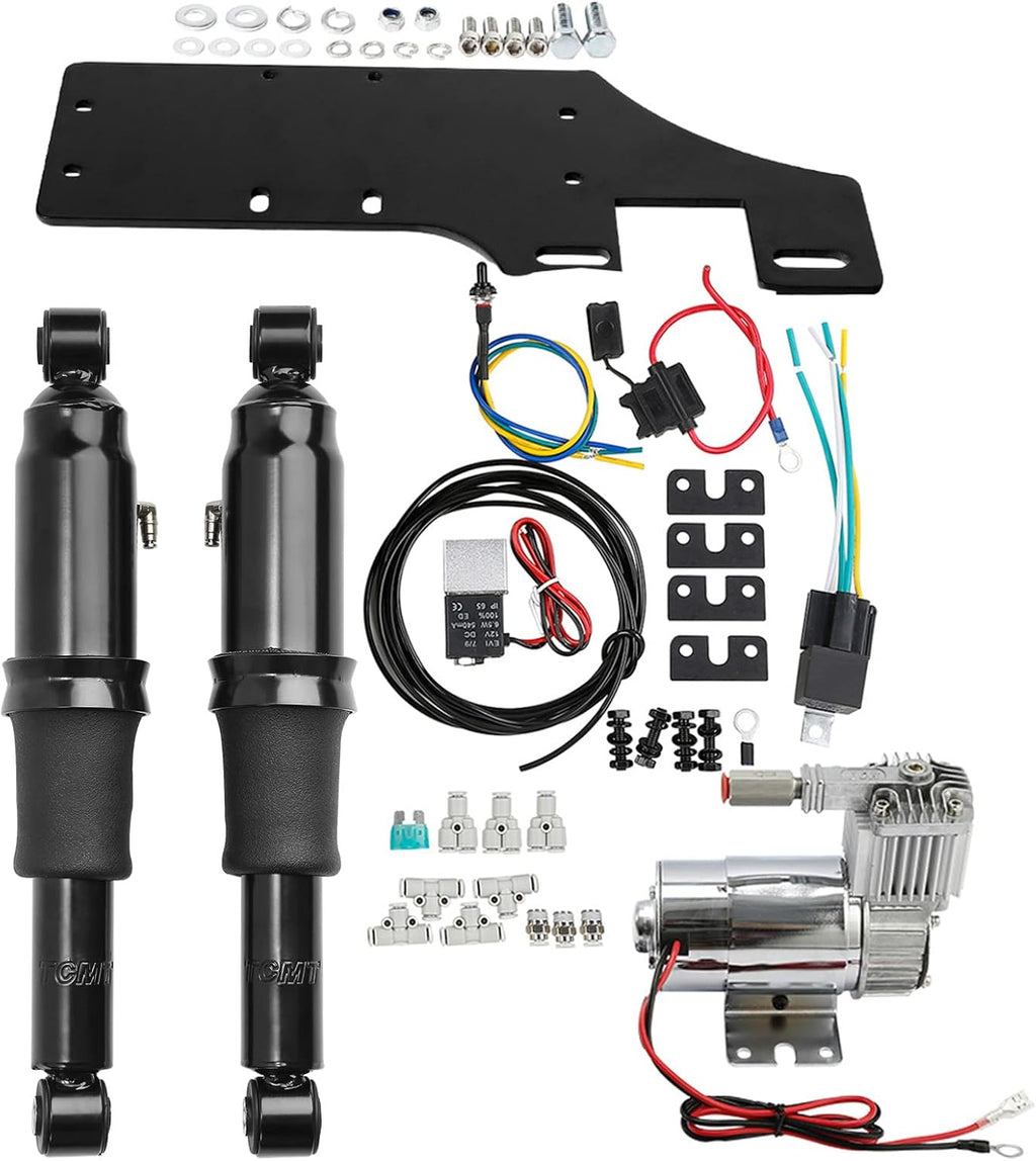 TCT-MOTORPARTS Rear Air Ride Suspension Kit Fit for Harley Touring 1994-25