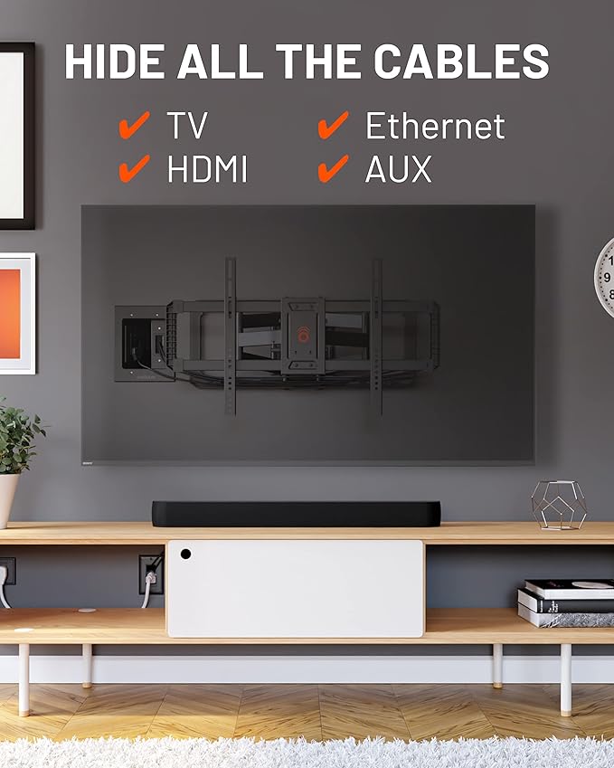 ECHOGEAR TV Cord Hider for Wall Mounted TV