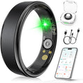 Smart Ring, Fitness & Health Tracker/Sleep/HRV/Heart Rate/SpO2 (Black,11#)